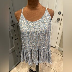 Mossimo Supply Co. Blue Floral Camisole